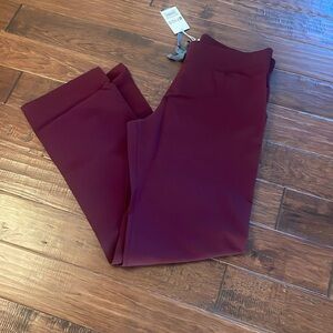 NWT Figs Livingston medium tall burgundy pants